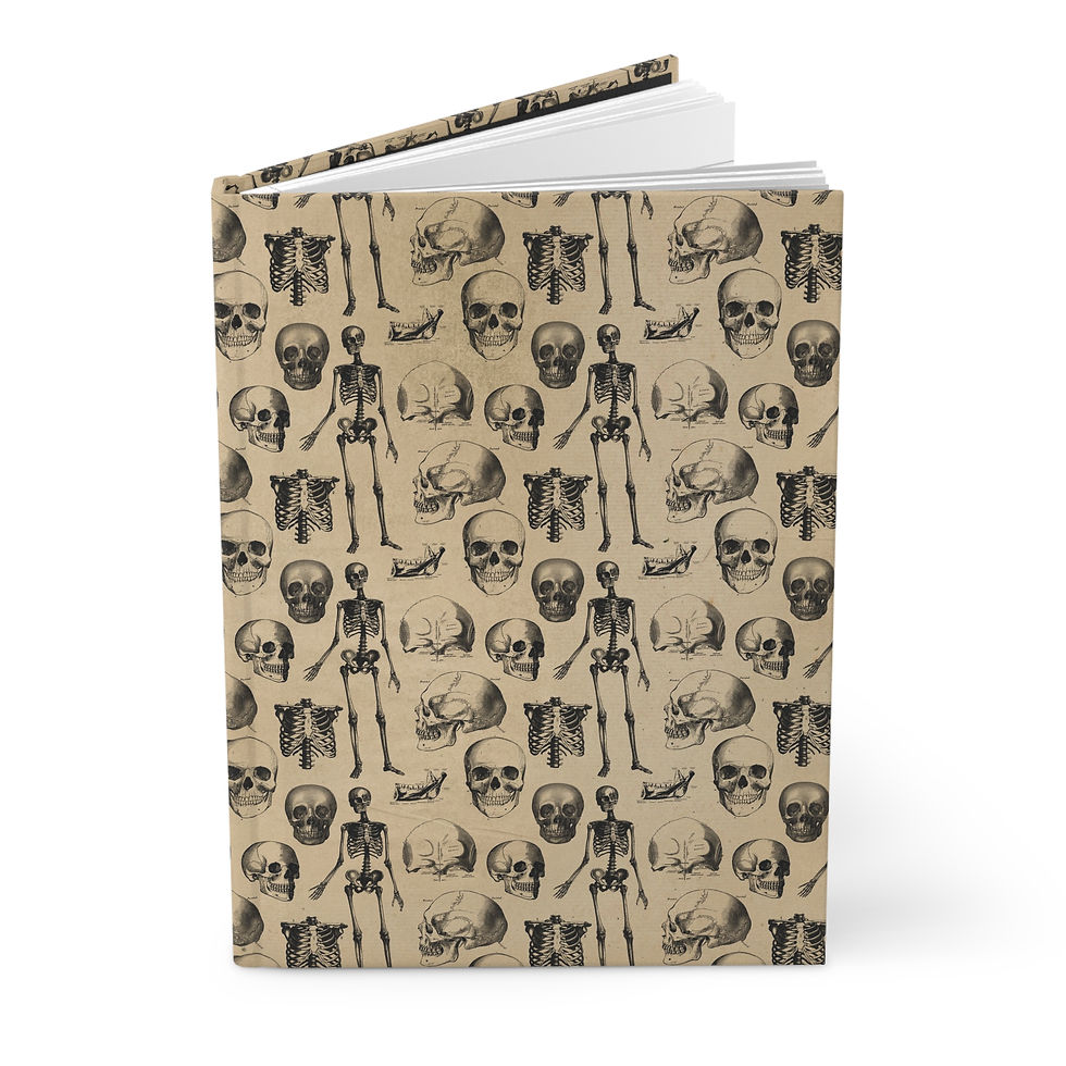 Vintage Skeleton Hardcover Journal Matte