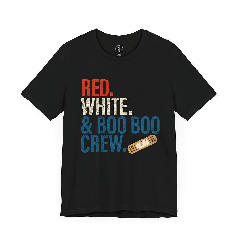 Thumbnail: Red, White & Boo Boo Crew Unisex Jersey Short Sleeve Tee