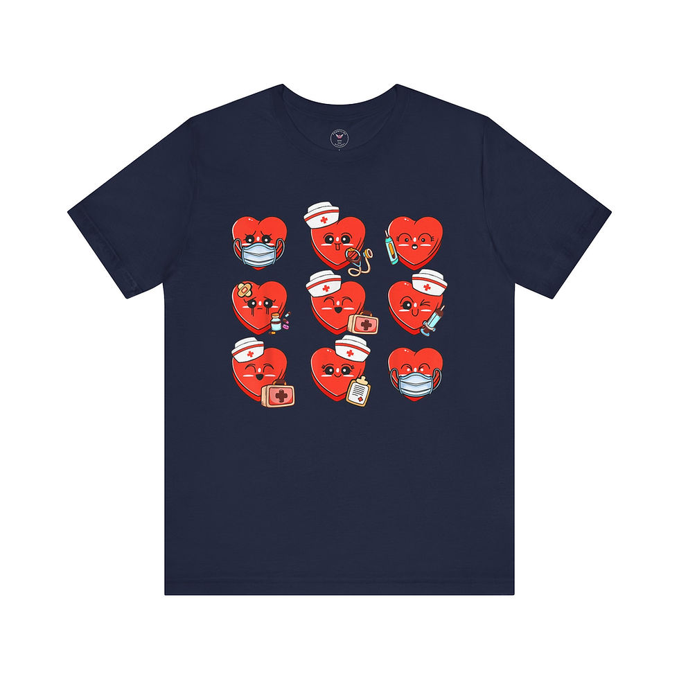 Thumbnail: Nurse Hearts Unisex Jersey Short Sleeve Tee