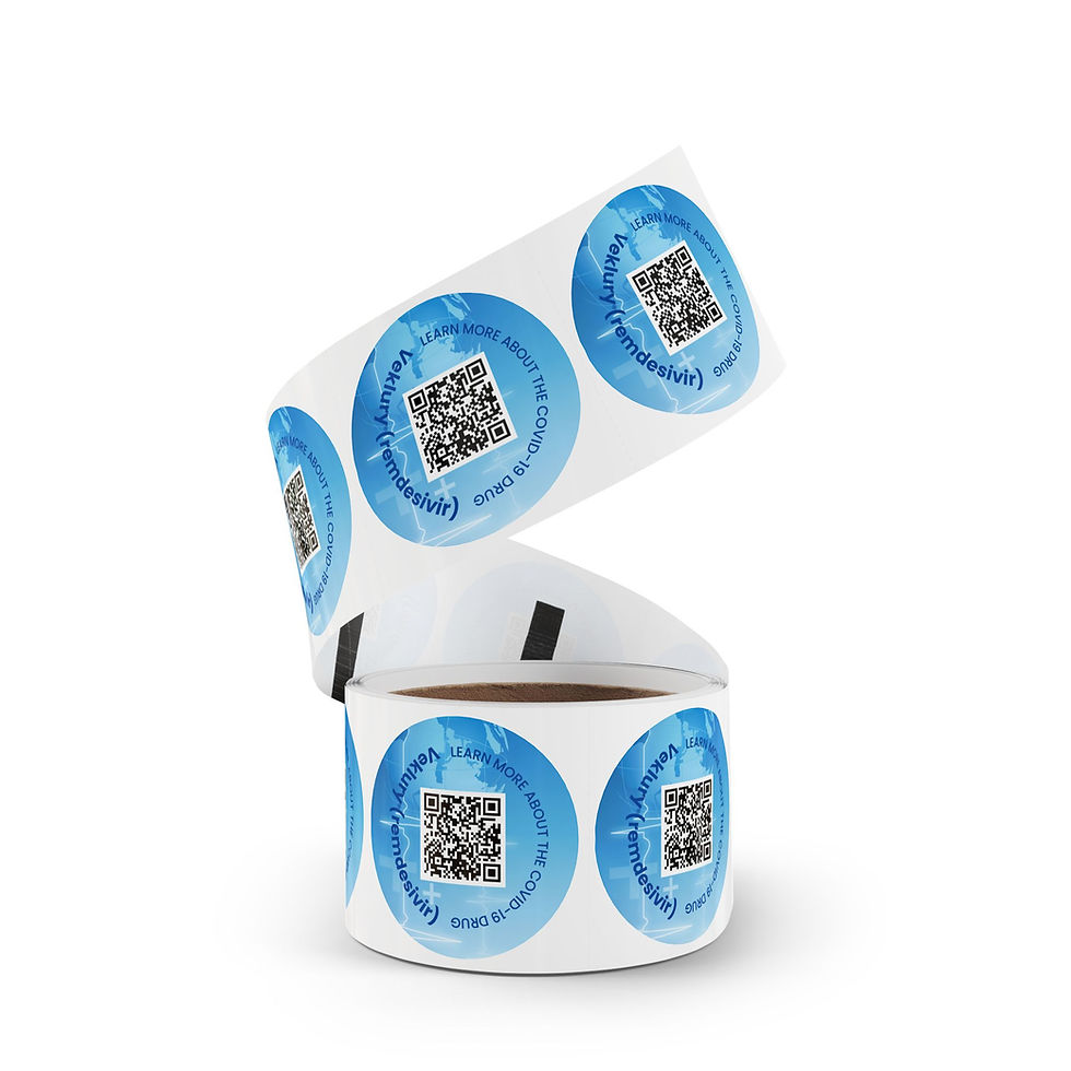 Thumbnail: Learn More About Remdesivir Round Sticker Label Rolls