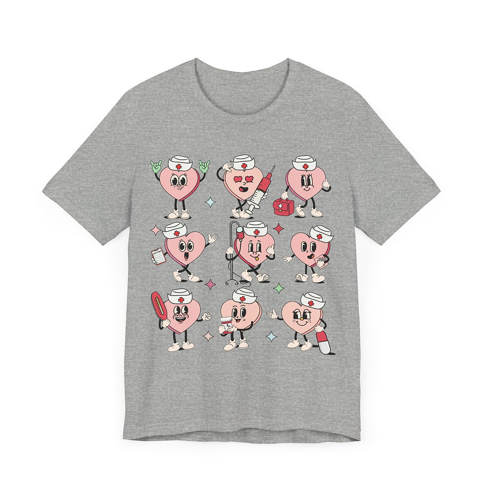 Miniatura: Valentines Hearts Unisex Jersey Short Sleeve Tee