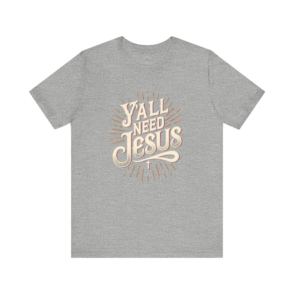 Miniatura: Ya'll Need Jesus Unisex Jersey Short Sleeve Tee