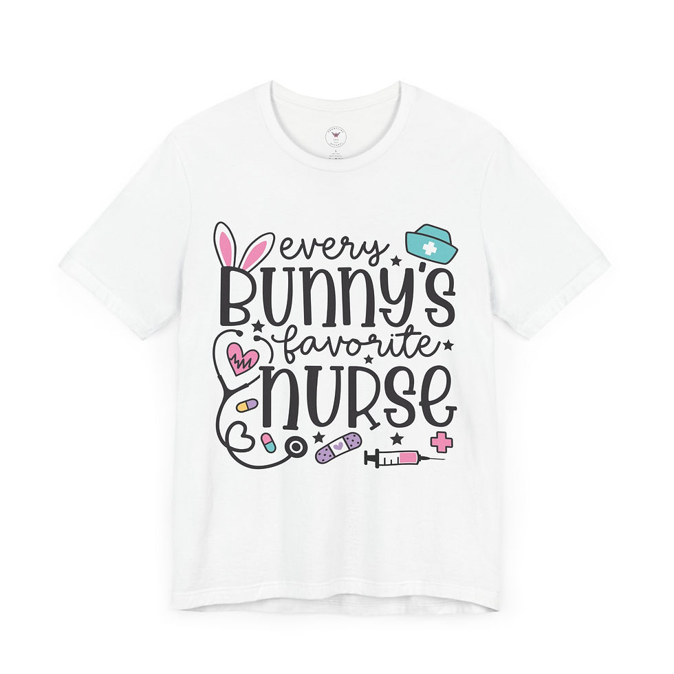 Thumbnail: Every Bunny's Favorite Nurse Unisex Jersey Short Sleeve Tee