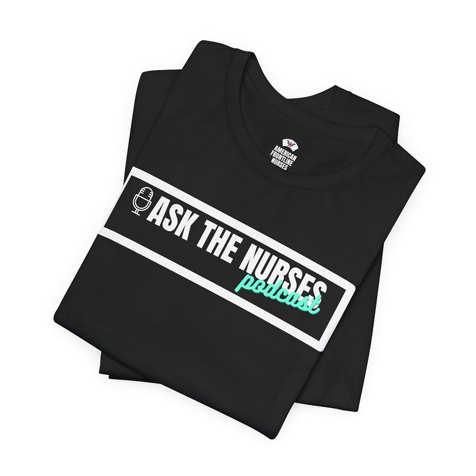 Miniatura: Ask The Nurses Podcast™ Framed Unisex Jersey Short Sleeve Tee