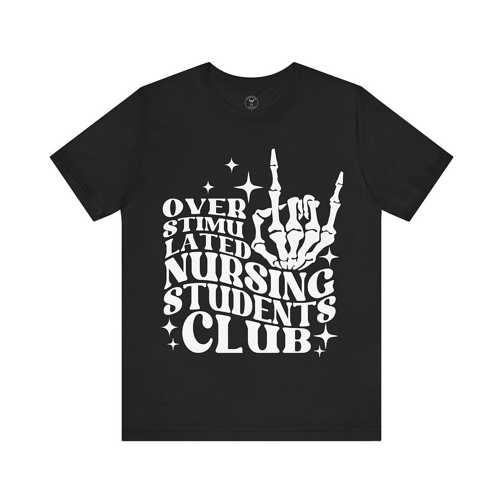 Thumbnail: Over Stimulated Student Nurse Club™ Unisex Jersey Short Sleeve Tee