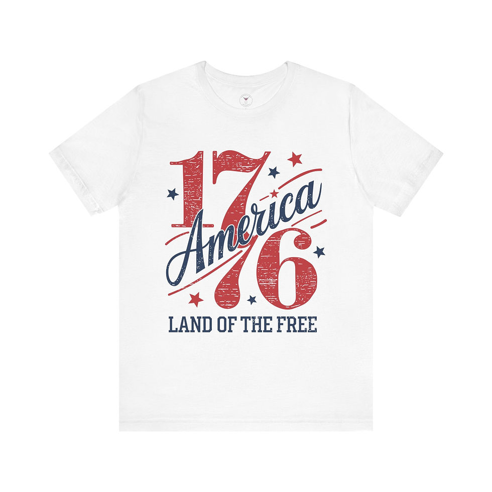 America Land Of The Free Unisex Jersey Short Sleeve Tee