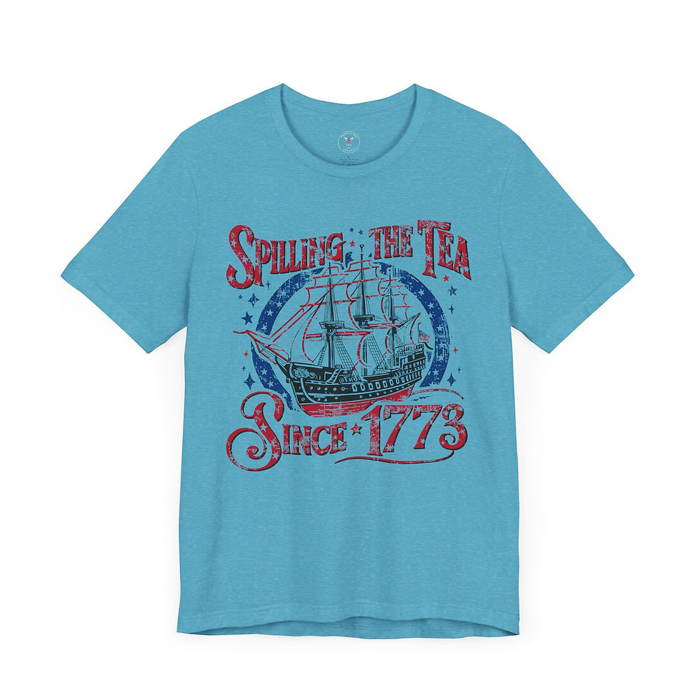 Miniatura: Spilling the Tea Unisex Jersey Short Sleeve Tee