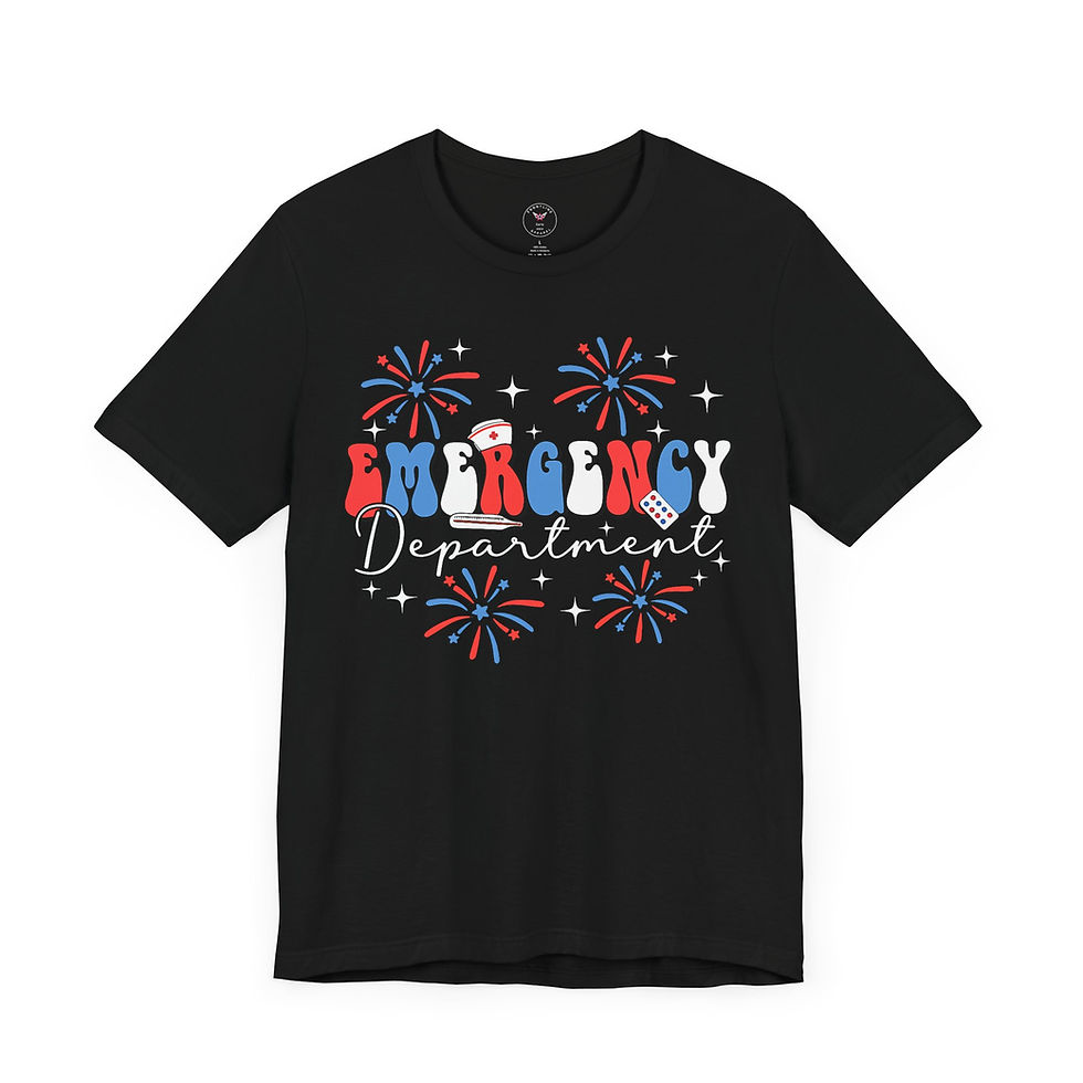 Thumbnail: 4th of July ER Department Unisex Jersey Short Sleeve Tee