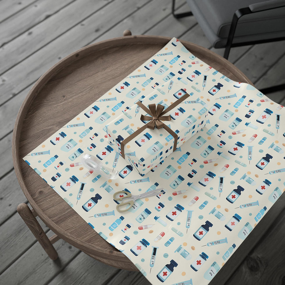 Thumbnail: Med Collage 3 Wrapping Paper
