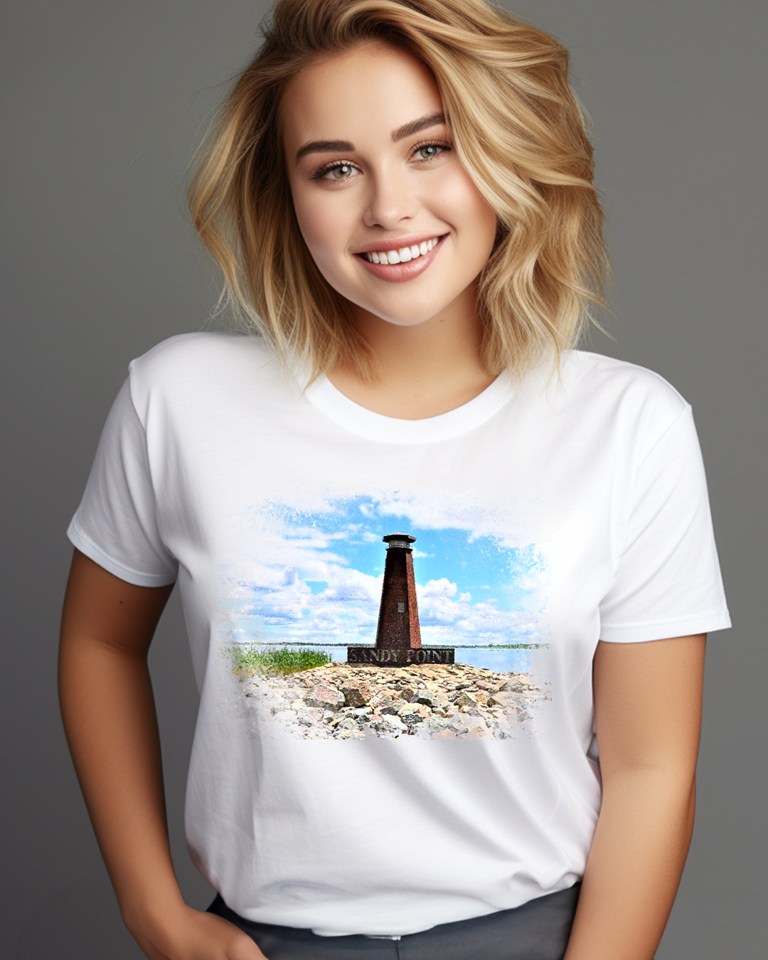 Sandy Point Lighthouse Ladies' T-Shirt