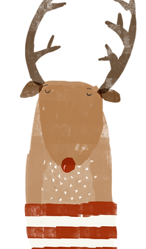Minimalist Reindeer Drawing