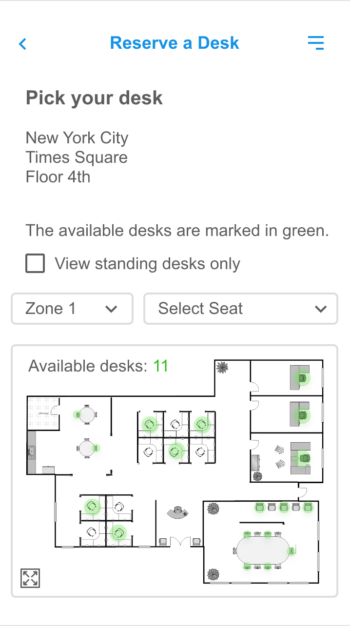 Reservation - Pick the Desk