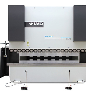 LVD Strippit PPEC-35/16 Press Brake featuring 6-axis backgauge control