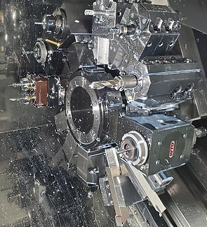 7-axis CNC turning center turret with live tooling for single-setup machining of complex parts