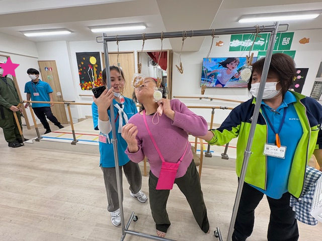 しっかり首を使って