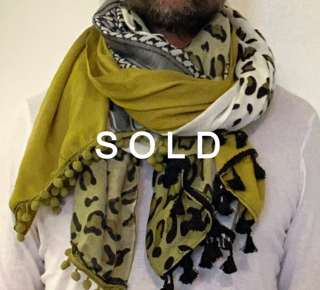 Green/Black Keffiyeh Scarf
