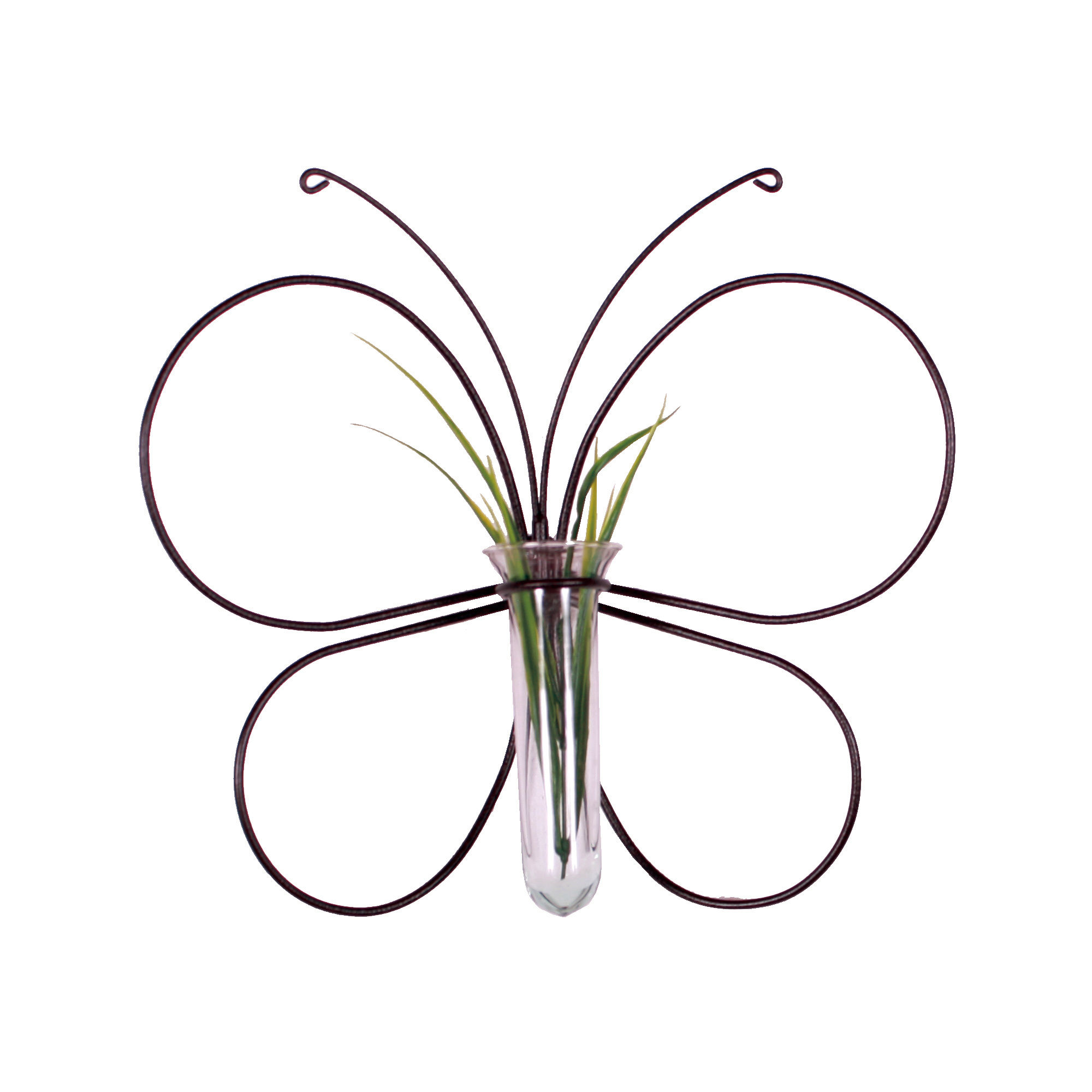 SILUETA MARIPOSA CON FLORERO CRISTAL