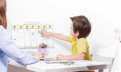 Child Pointing Calendar