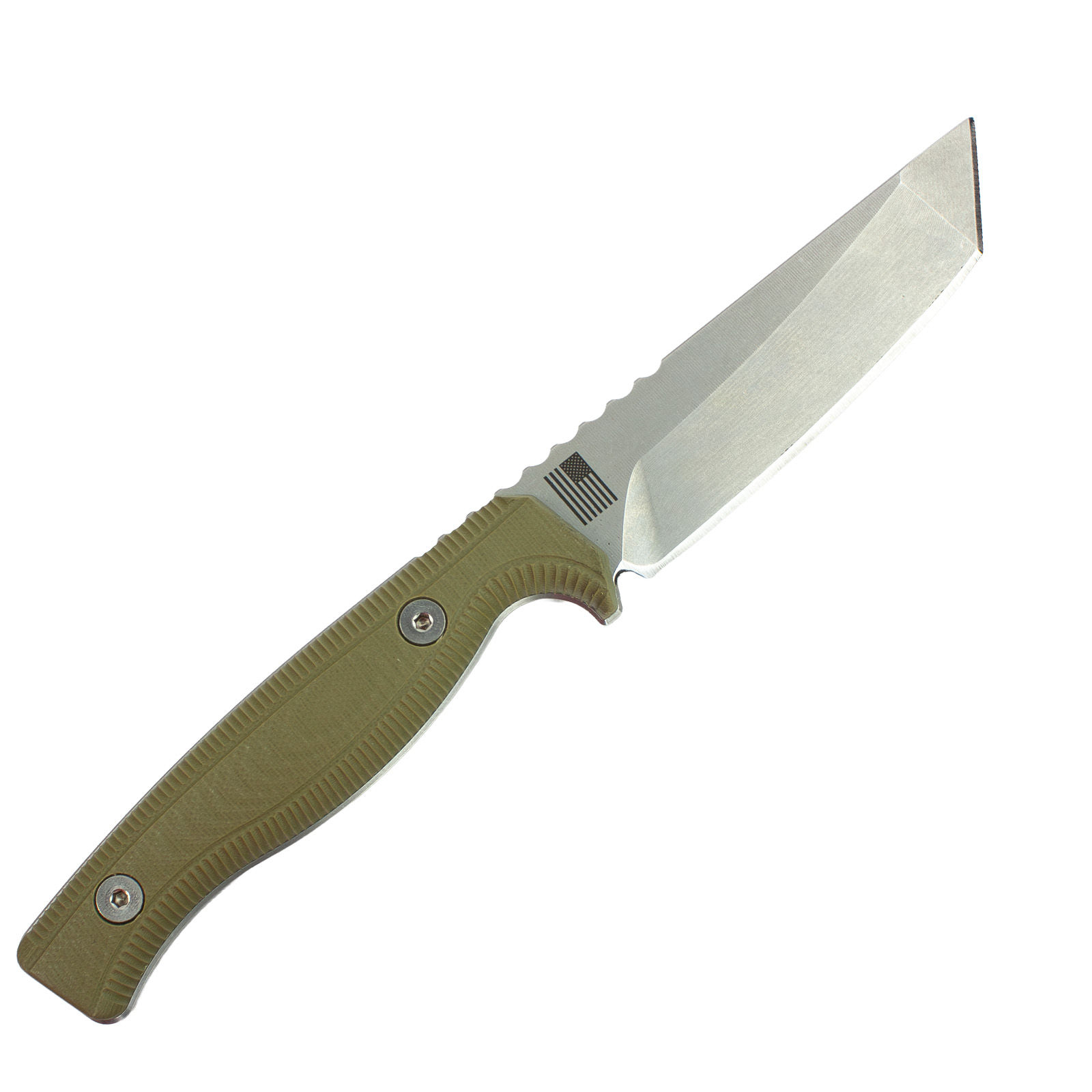 4" Zero Tanto Fixed Blade AEB-L Stainless Steel Knife (OD Green)