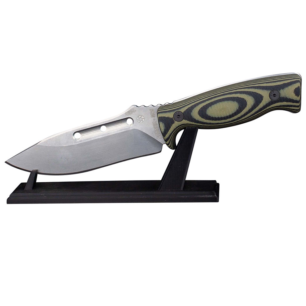 Thumbnail: 5" Fixed Blade AEB-L Stainless Steel Field Grade Knife (OD Green Black)