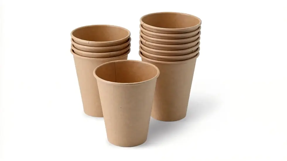 Kraft paper coffee cups for hot drinks