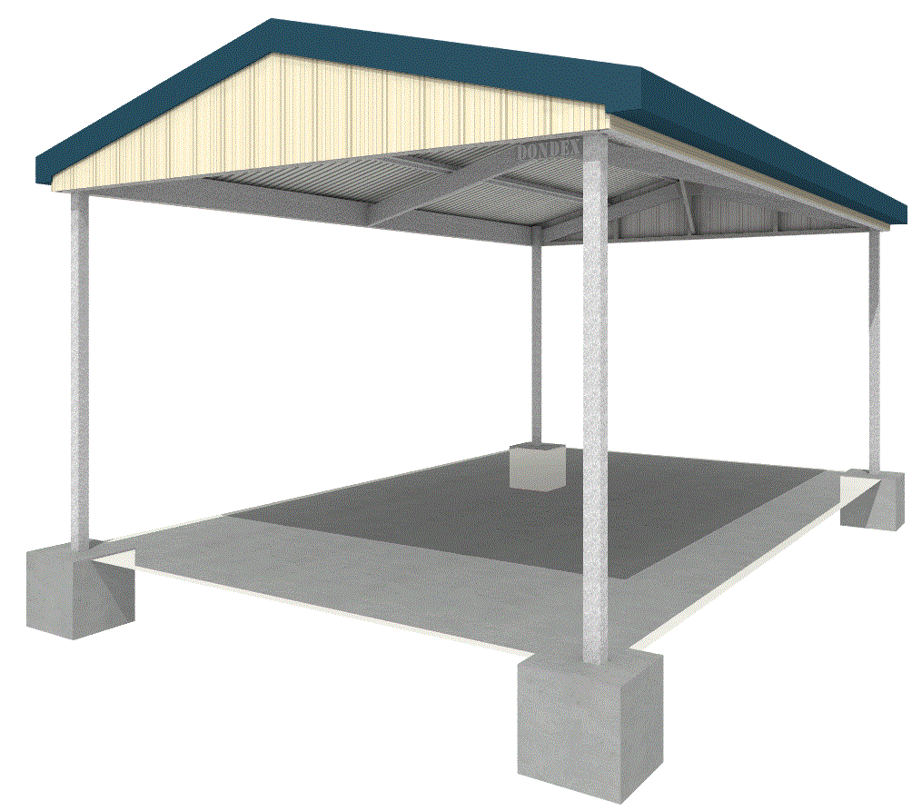 Gable Carport Kit 6.0 x 3.6 x 2.4 - 15 Degree