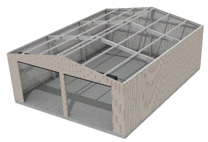 Thumbnail: Garage Kit 9.12 x 7.0 x 2.8m with Two Single Doors