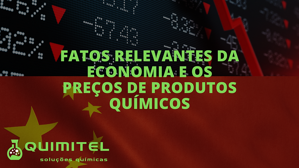Dados mais fracos da economia chinesa podem afetar os preços de produtos químicos no Brasil