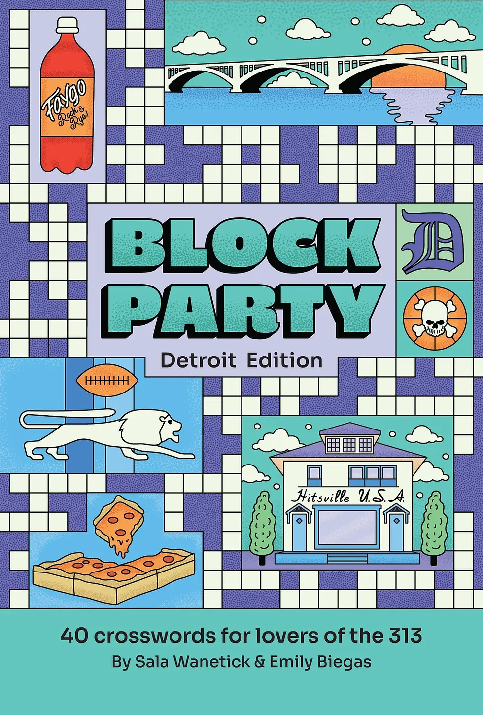 Front of "Detroit Edition" images include Macarthur Bridge, Renaissance Center, Hitsville USA, a bottle of Faygo, and Detroit style pizza