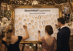 Sketchwall_für Messen, Hochzeiten von Foto Wizard