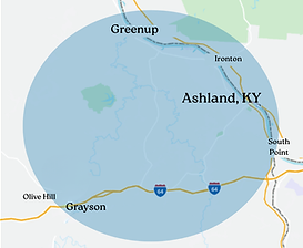 Map of Ashland Ky and Surrounding area