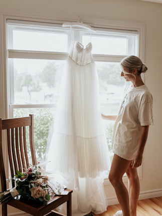bride getting ready morning of her wedding