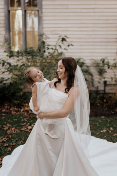 Extended family photos after wedding ceremony