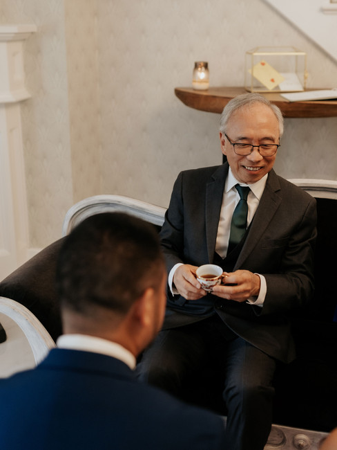 tea ceremony indoors cellar 52 wedding st jacobs