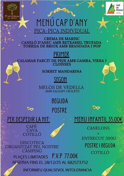 menu cap d'any menu fin de año, revetlla, 2025