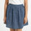 Miniaturbild: Indigo-Blumenbaumwollrock
