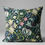 Miniature : Coussin Liberty en coton noir 42x42 cm (16,5x16,5 po)