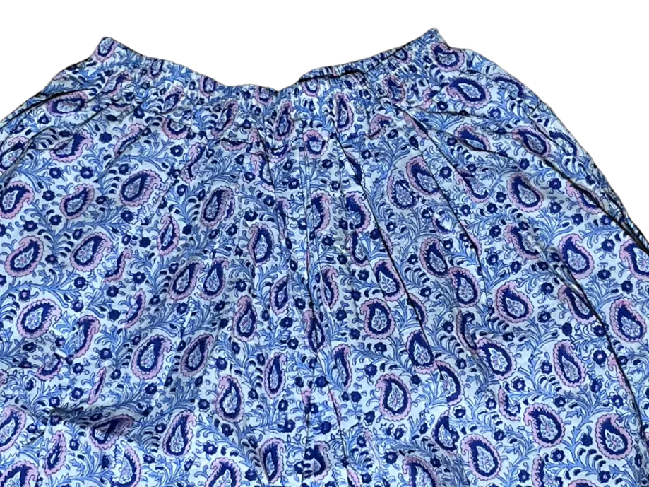 Thumbnail: Blue Pasley Cotton Skirt