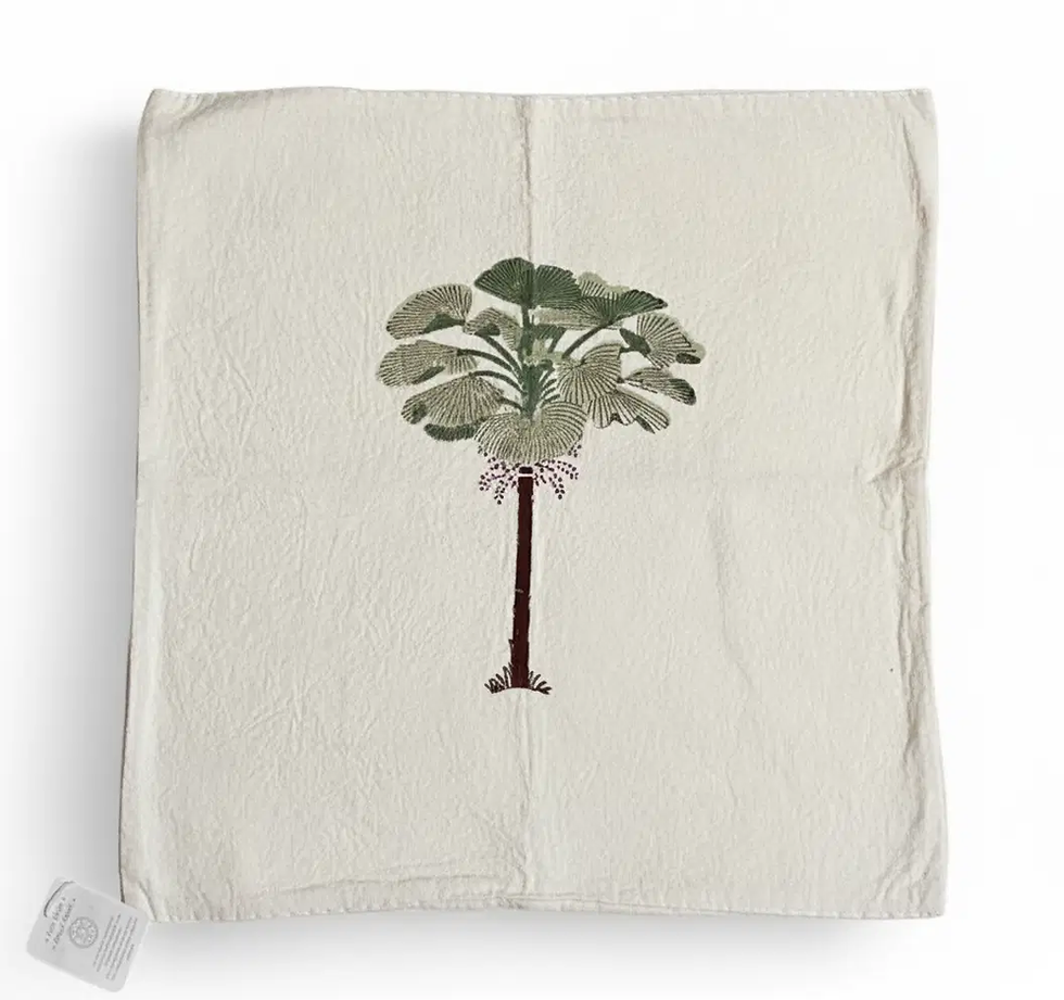 Thumbnail: Date Palm Matelassé Cushion 60x60cm (23.6x23.6in)