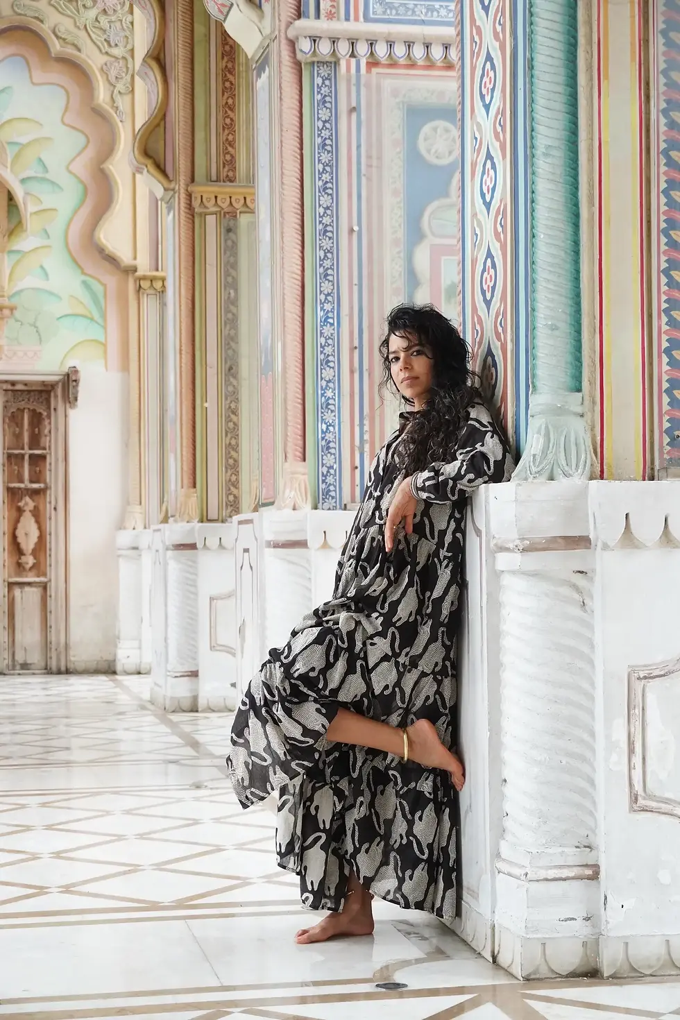 Venus Maxi Dress ~ Black Tiger