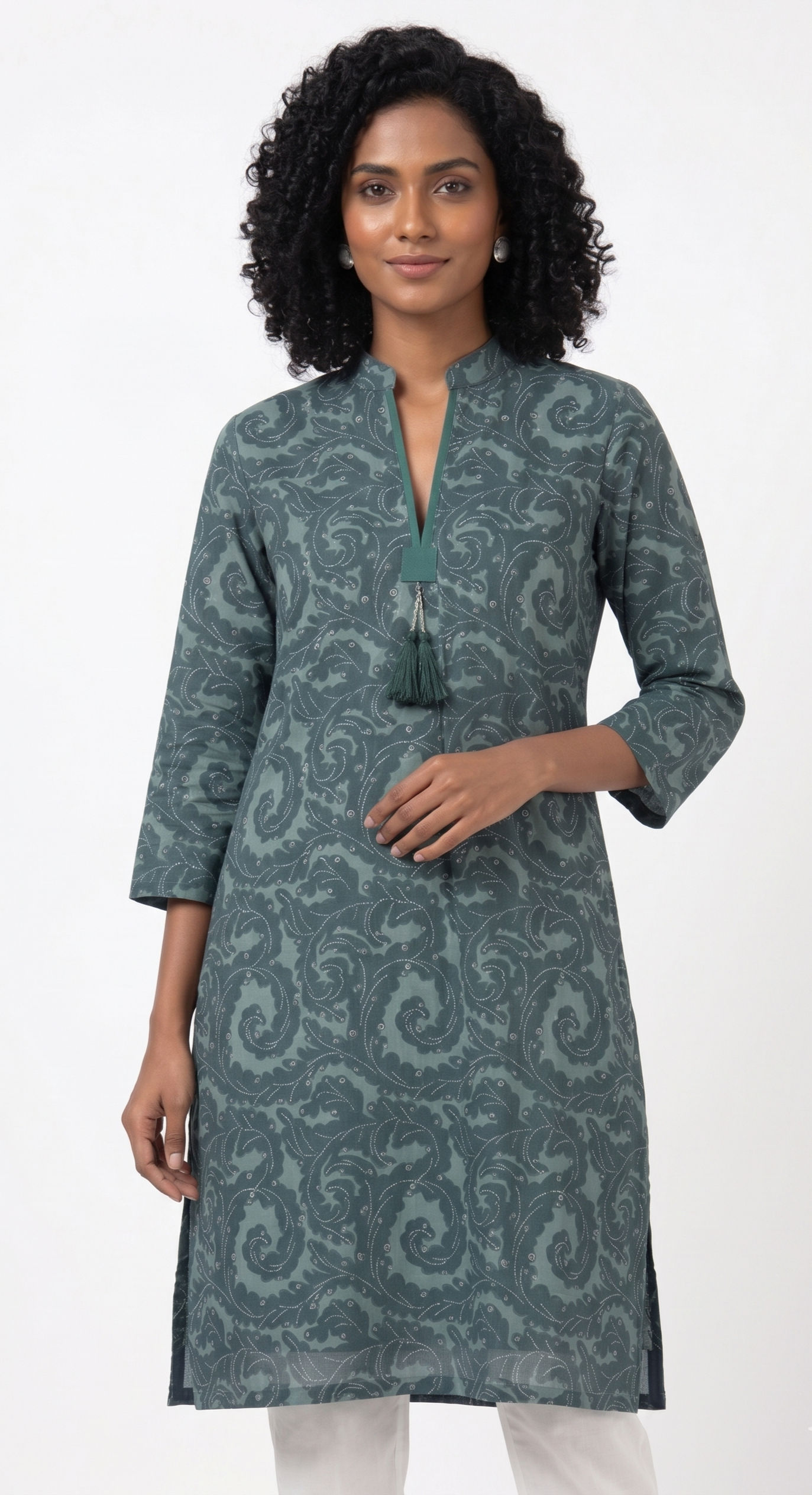 Cotton Tunic "Aura Turchese con Nappina"