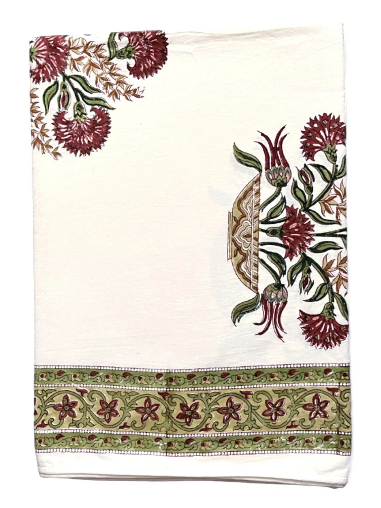 Nappe carrée à motif de vase moghol 180x180cm (71x71in)