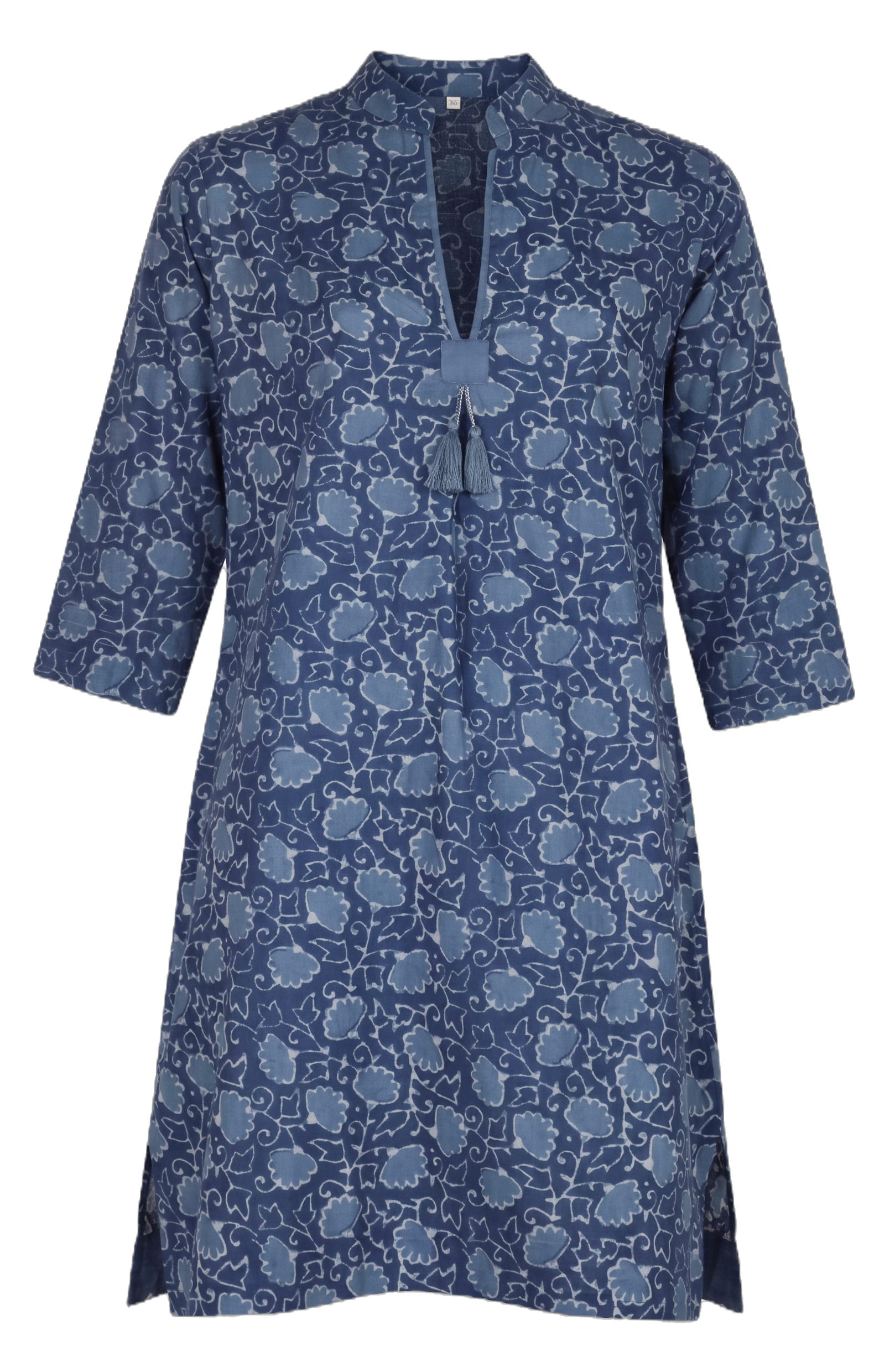 Cotton Tunic "Aura Indaco con Nappina"
