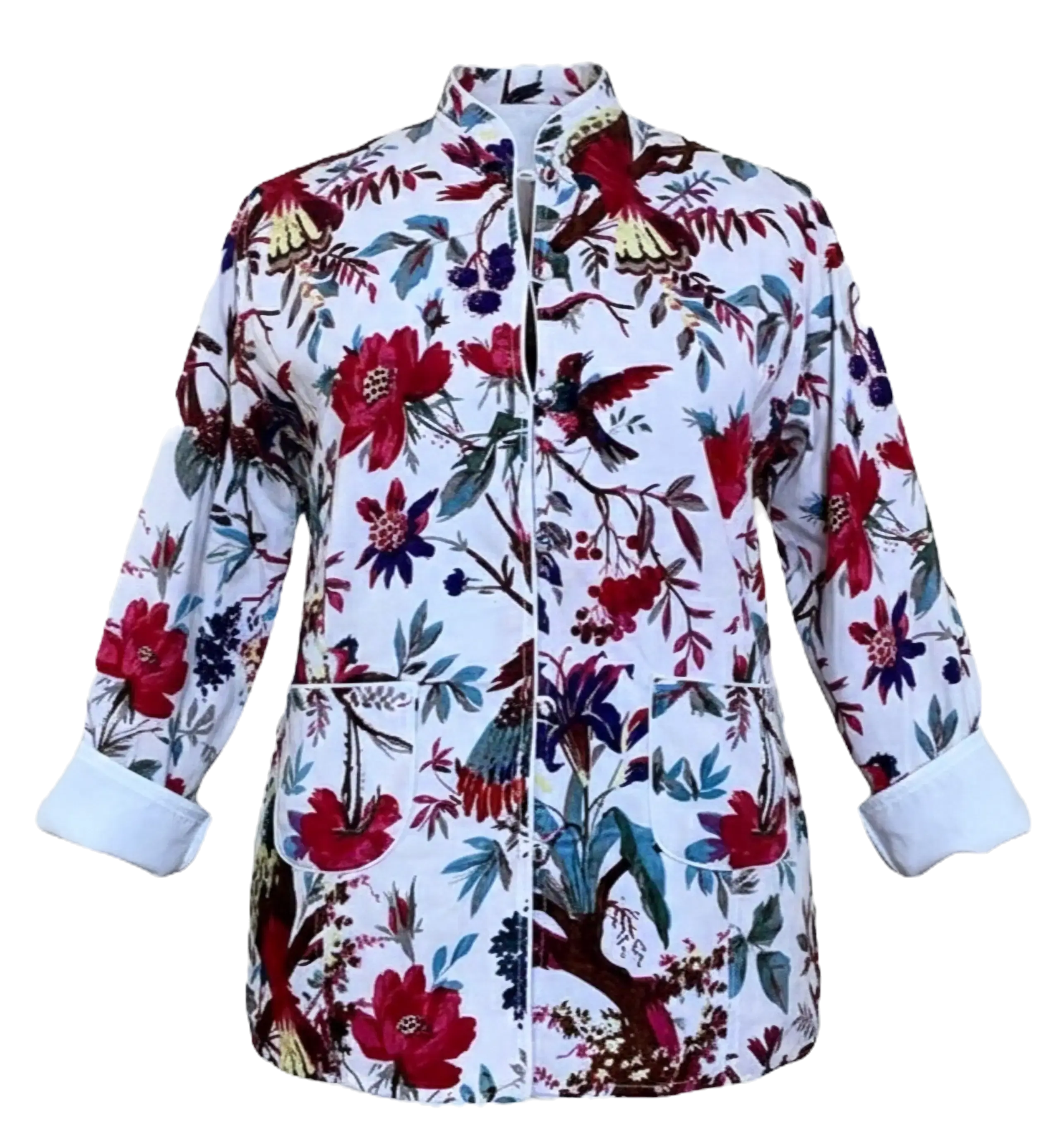 Giacca in Velluto Spring Paradise Bird