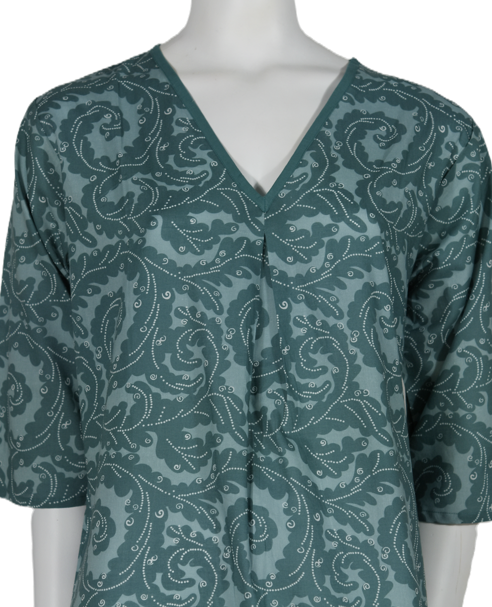 Thumbnail: Long Cotton Tunic "Onda Marina"