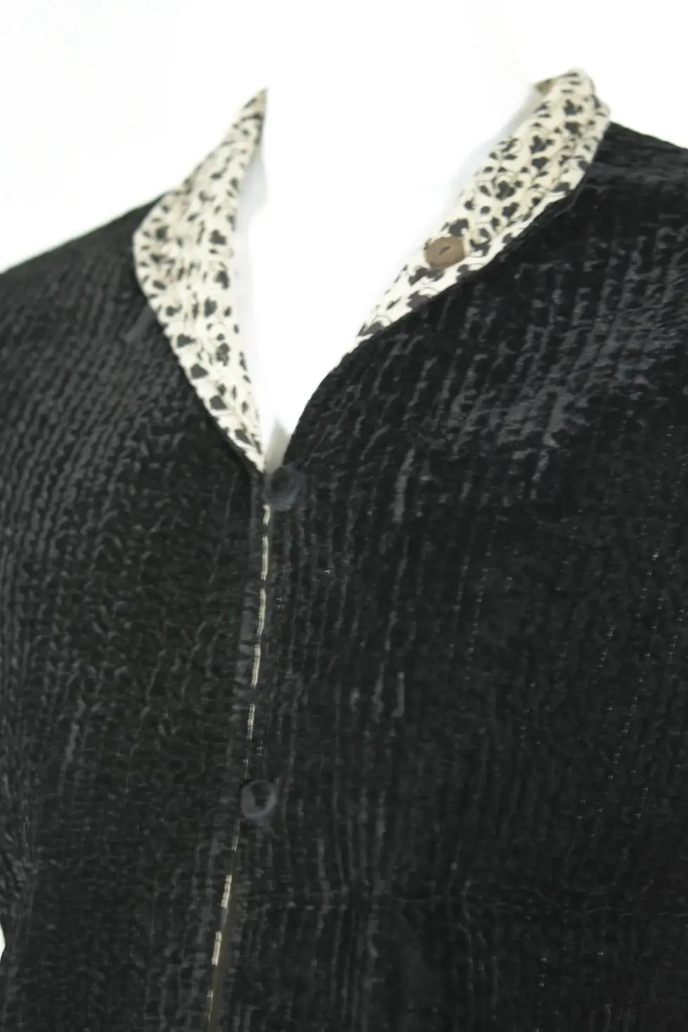 Miniature : Gilet en Velours et Coton Réversible "Black Velvet"