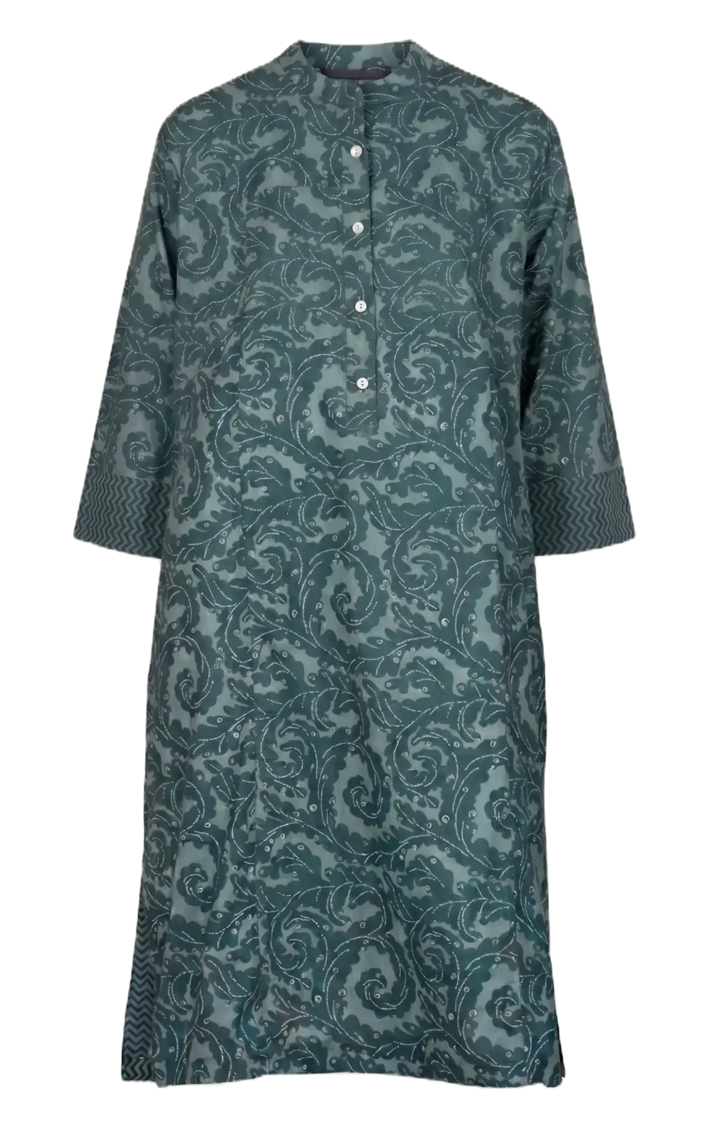 Tunique-Chemise en Coton "Aura Pétrole"