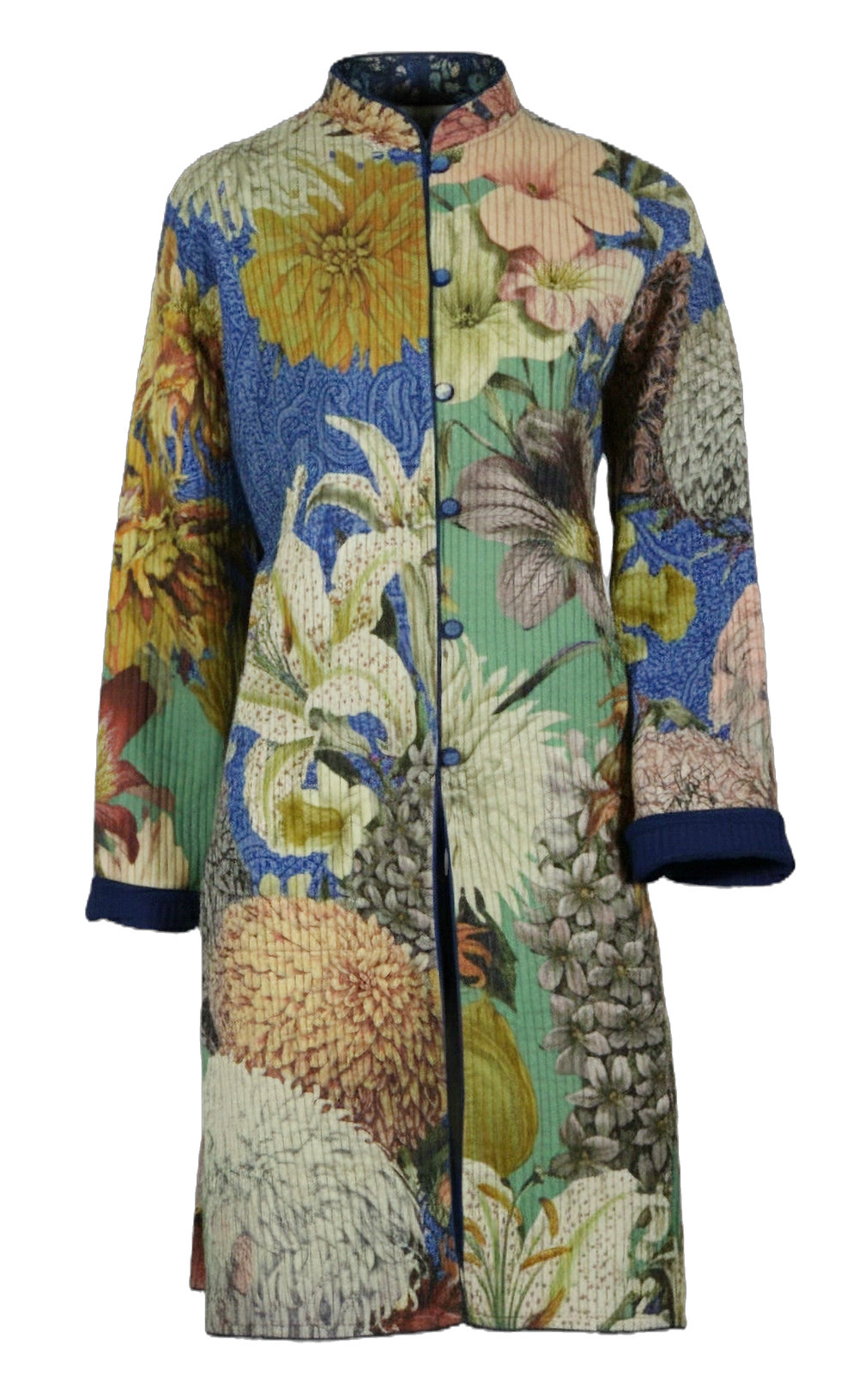 Cappotto in pura lana realizzato con grande fantasia di colori. Il Mezzaro