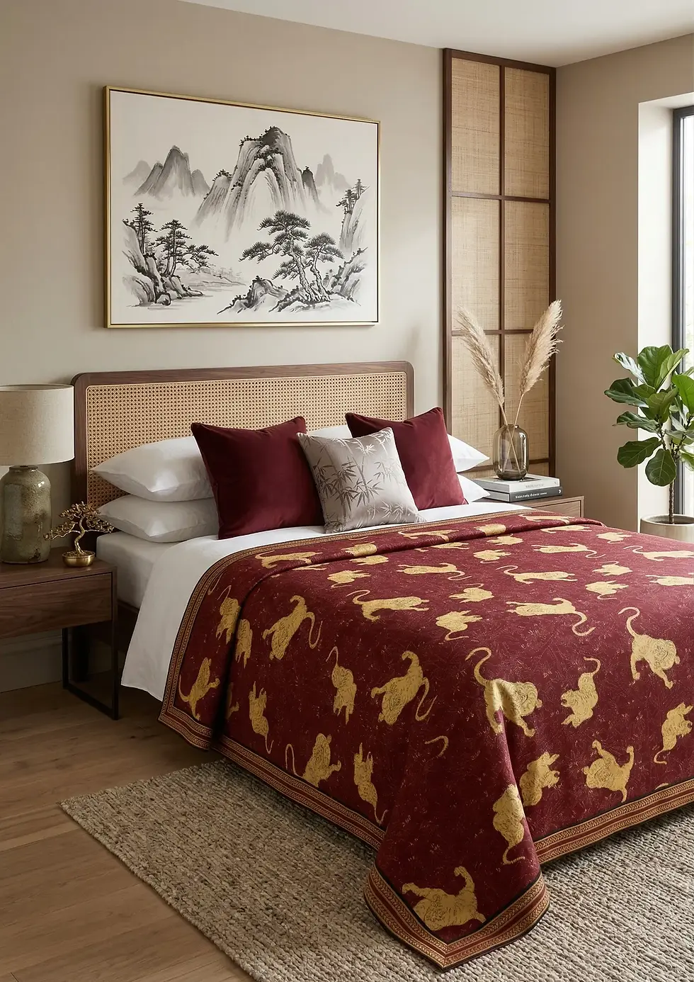 Miniatura: Mezzaro "Tigre del Bamboo Rosso"