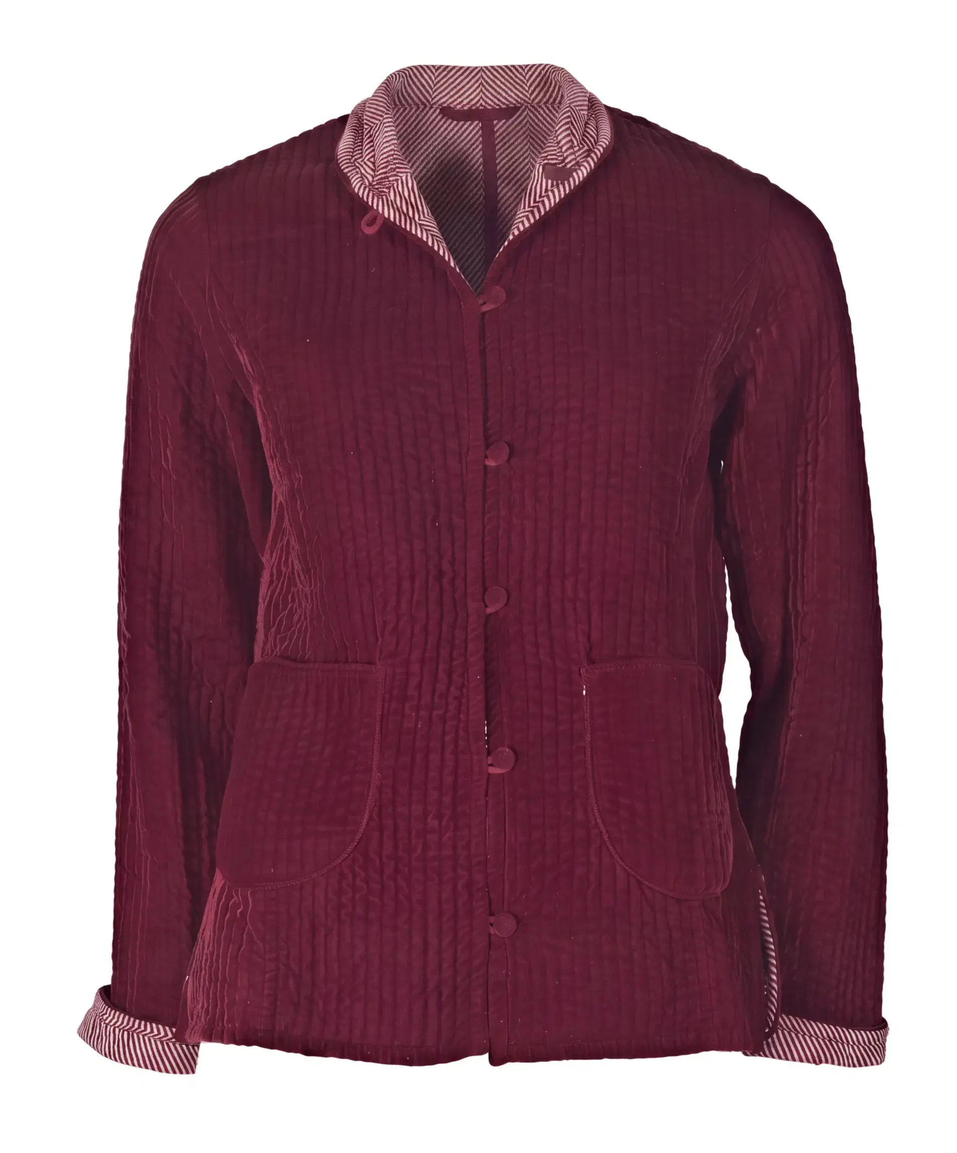 Giacca Velluto e Cotone Reversibile "Granato"